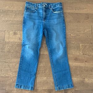 Good American Blue Straight Leg Jeans